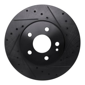 Mercedes-Benz Metris Brake Rotor (1) - Front Right - R1 Concepts - Drilled & Slotted - Black - `16-`23